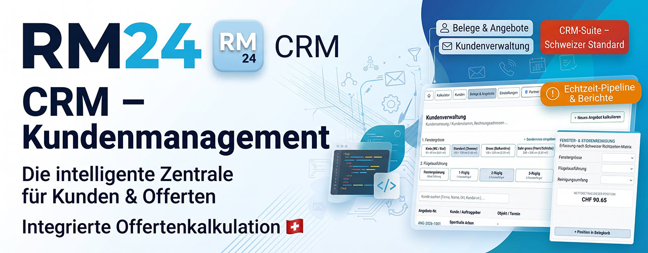 Schweizer CRM mit integrierten Kalkulatoren